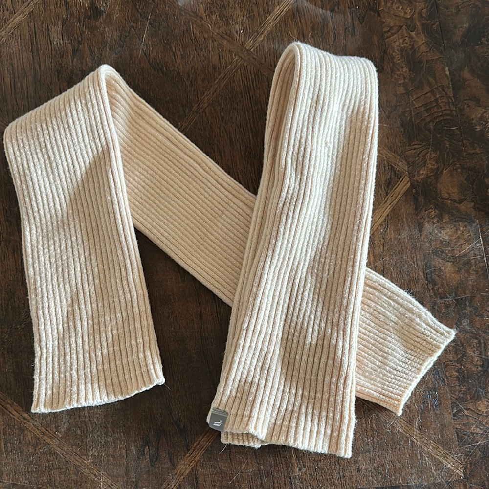 Fabletics Cream Leg Warmers